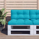 Cuscini per pallet VidaXL 2 pezzi in tessuto turchese