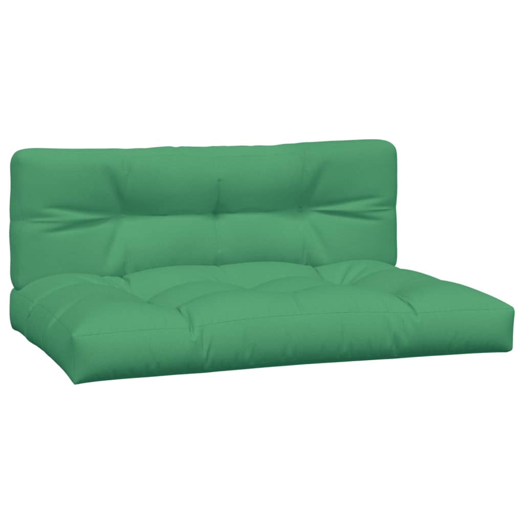 Vidaxl pallet cuscini 2 st tessuto verde