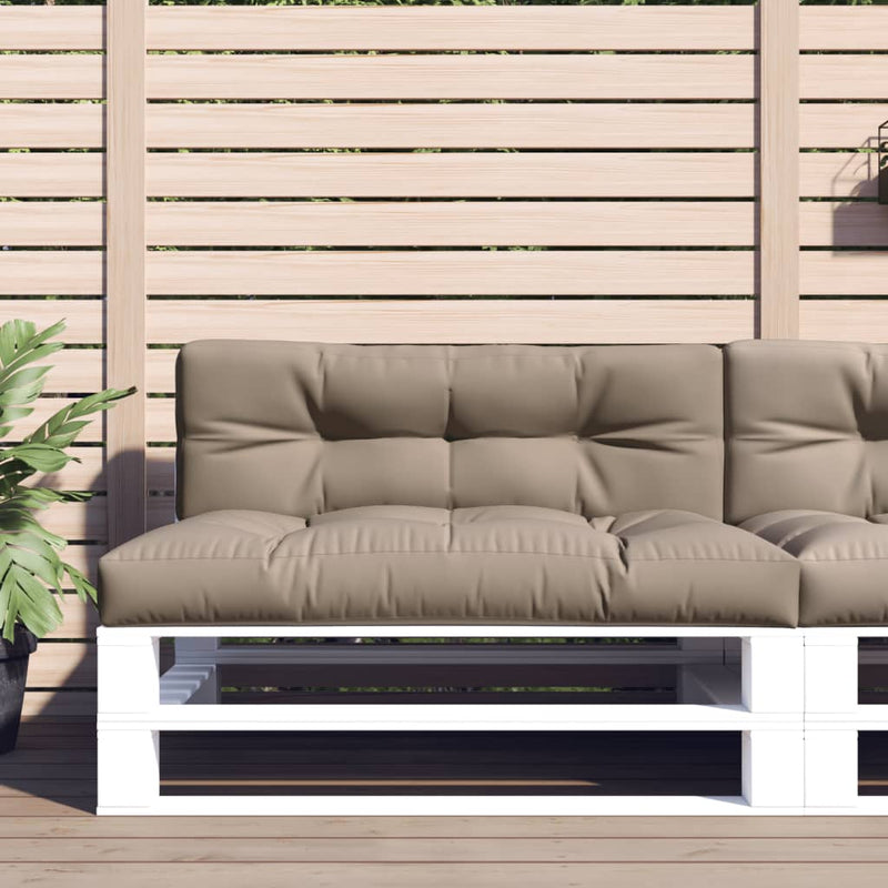 Cuscini da pallet Vidaxl 2 St tessuto taupe