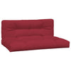 Vidaxl Pallet Cushions 2 St tessuto vino rosso