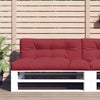 Vidaxl Pallet Cushions 2 St tessuto vino rosso