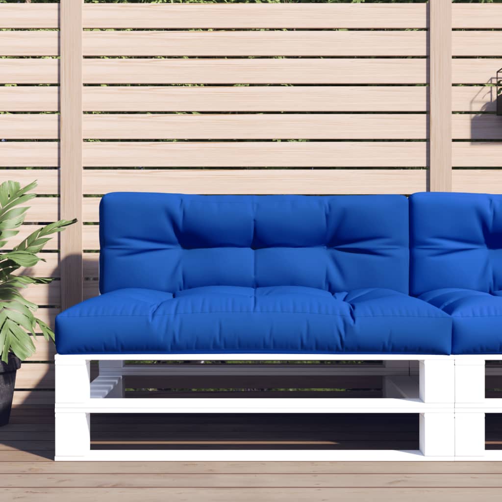 Vidaxl Pallet Cushions 2 St Fabric Royal Blue
