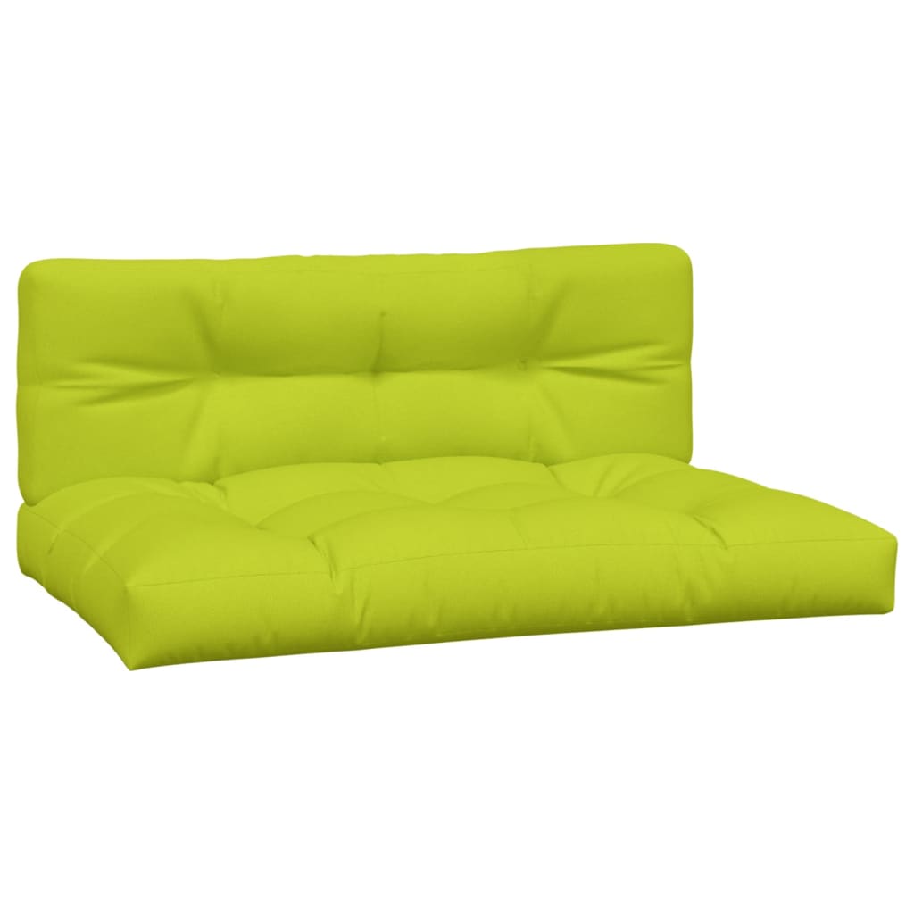 Vidaxl Pallet Cushions 2 St tessuto verde brillante