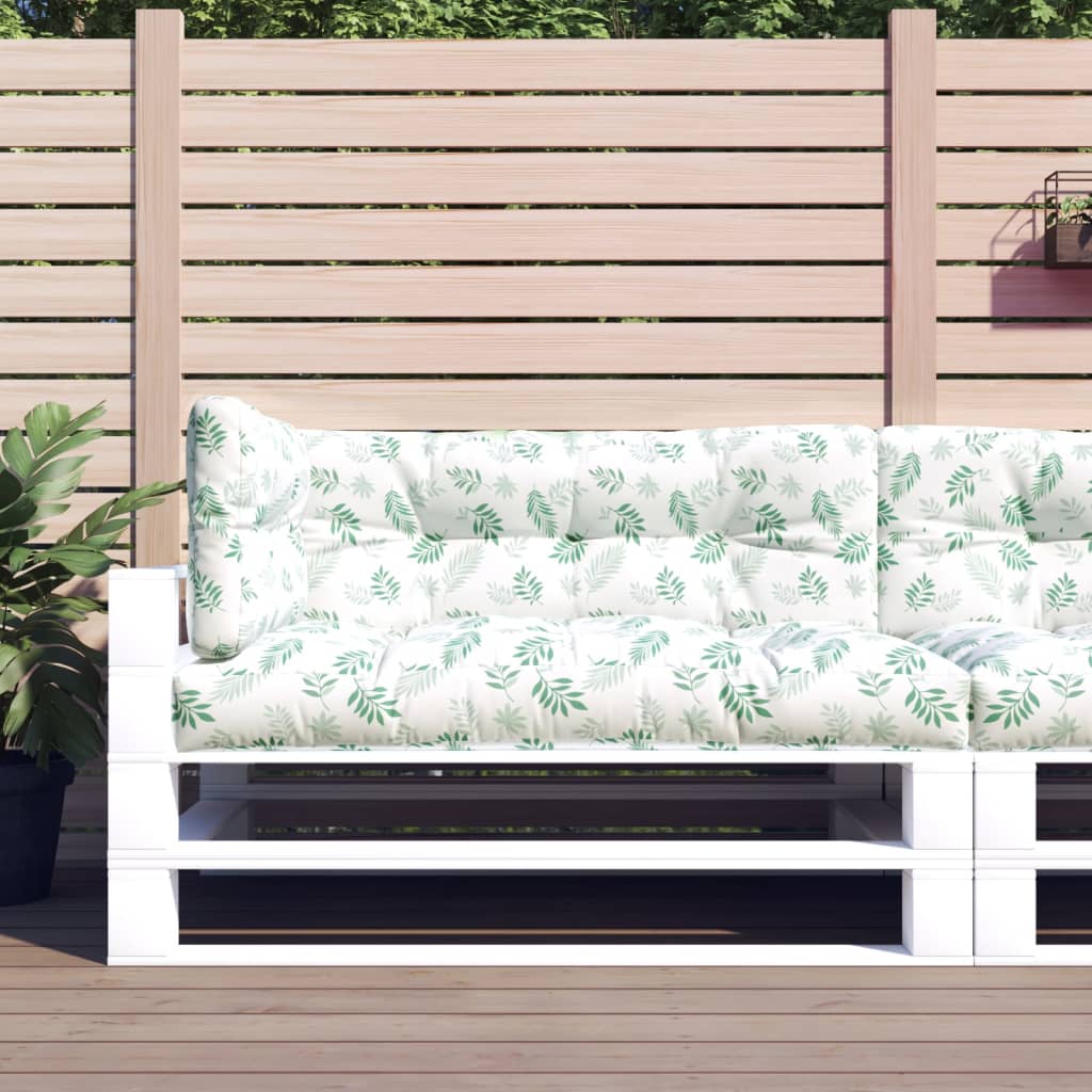 Vidaxl Pallet Cushions 3 ST Foglia tessuto