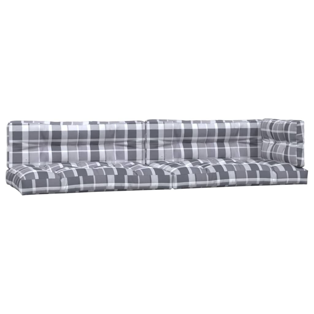Vidaxl Cushions 5 st de tela Diamante Patrón de gris