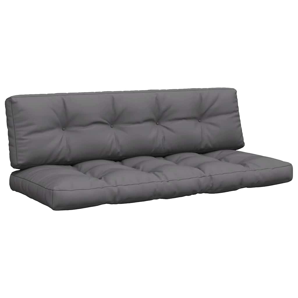 Cojines de palet Vidaxl 2 st tela antracita