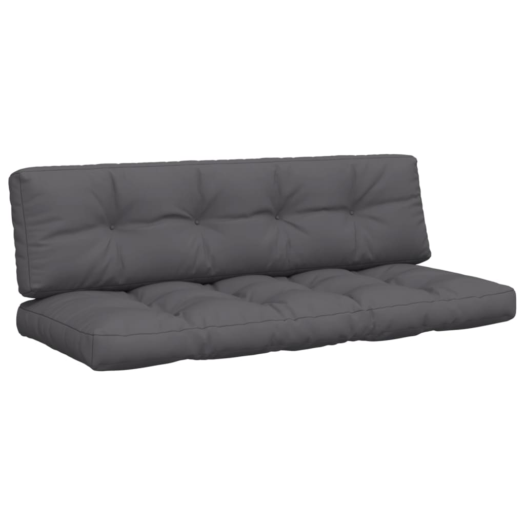 Cojines de palet Vidaxl 2 st tela antracita