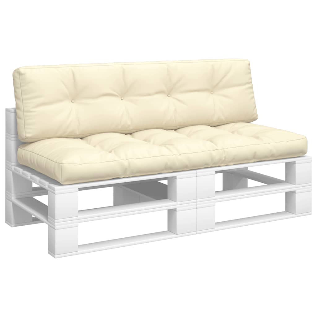Cuscini per pallet VidaXL 2 pezzi in tessuto color crema