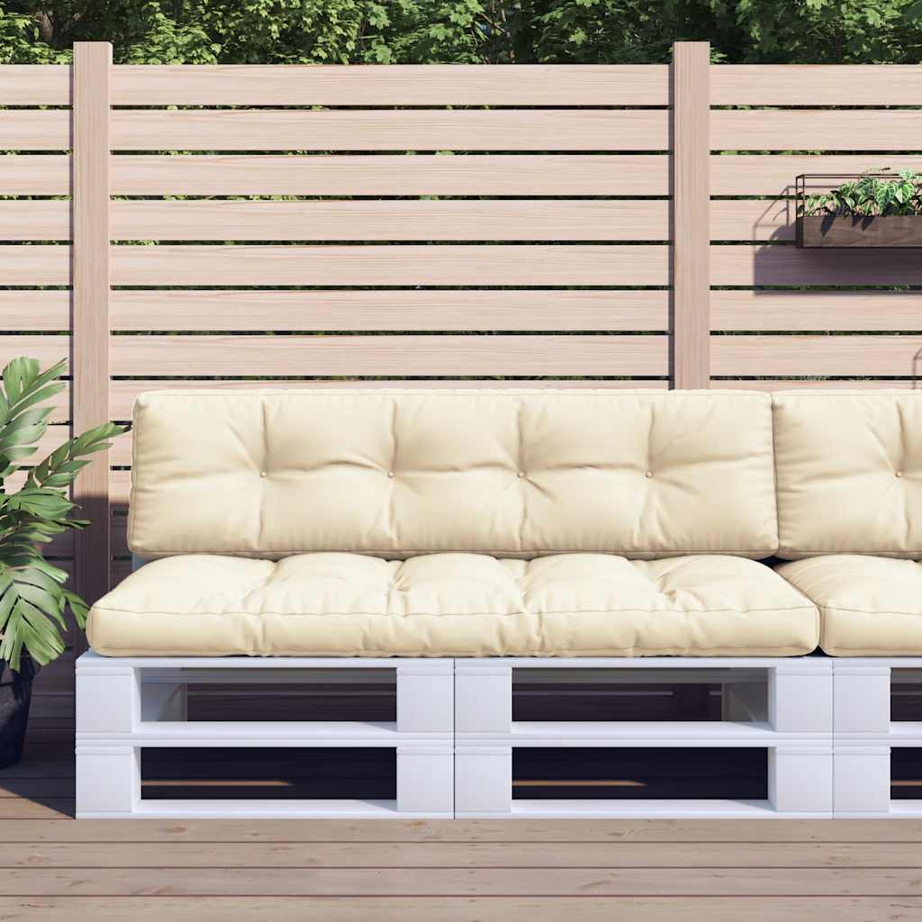 Cuscini per pallet VidaXL 2 pezzi in tessuto color crema