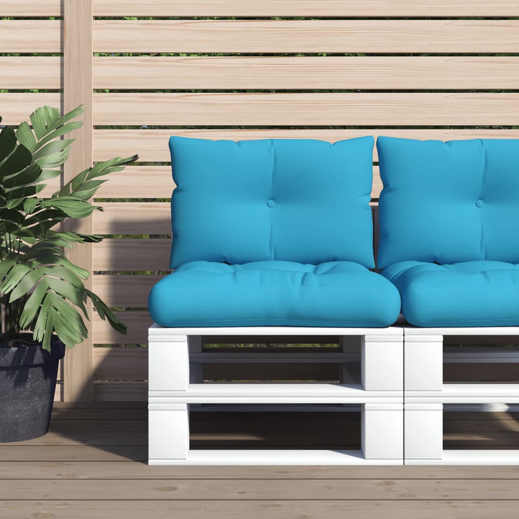 Cuscini da pallet Vidaxl 2 St tessuto azzurro