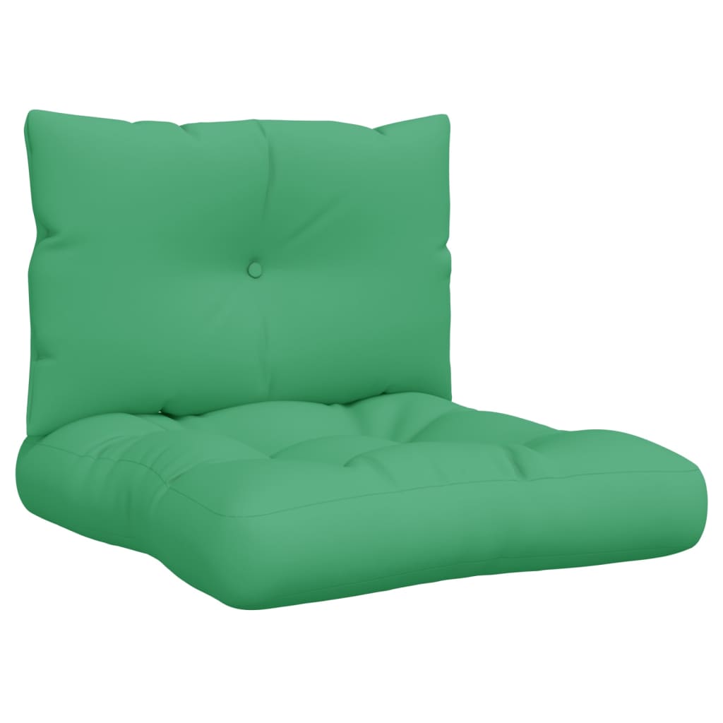 Vidaxl pallet cuscini 2 st tessuto verde