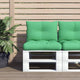 Vidaxl pallet cuscini 2 st tessuto verde