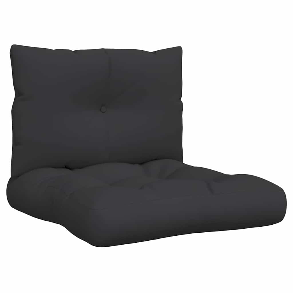 Vidaxl Pallet Cushions 2 St tessuto nero
