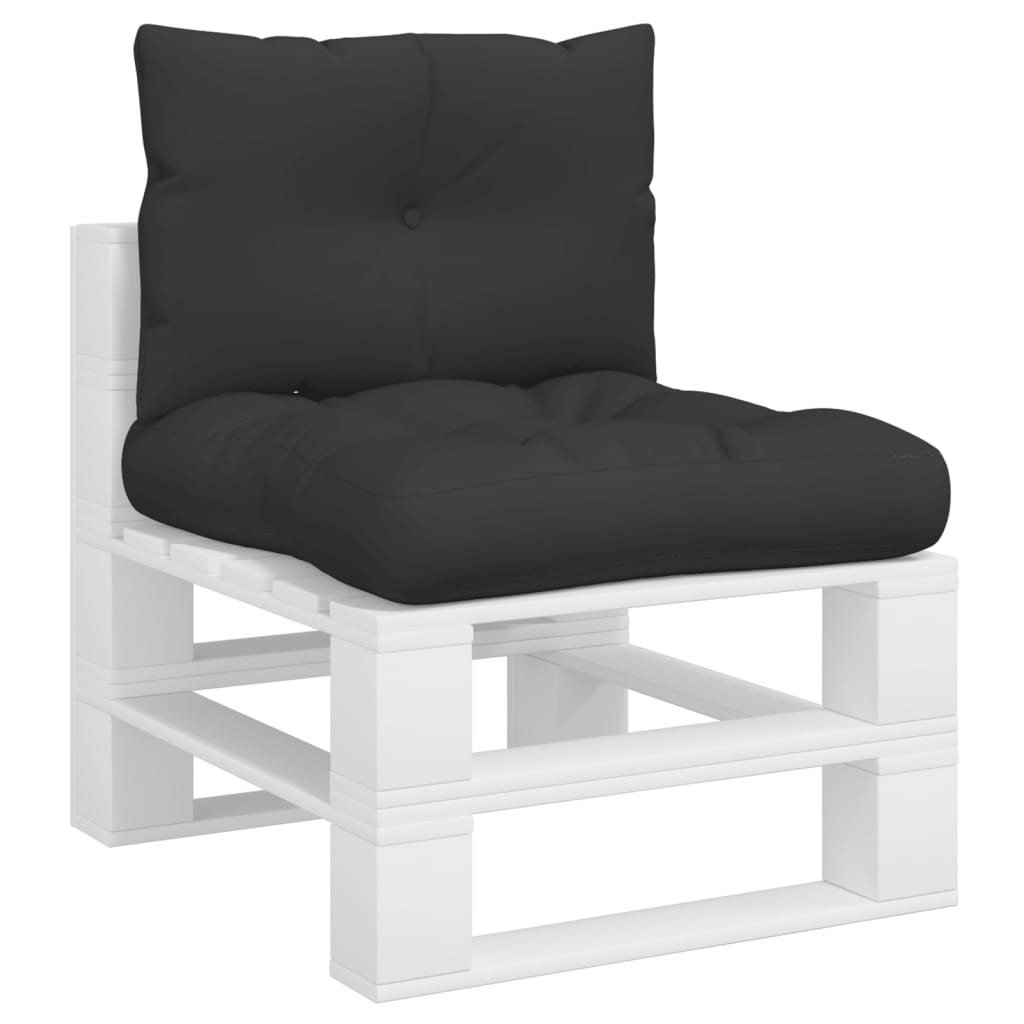 Vidaxl Pallet Cushions 2 St tessuto nero