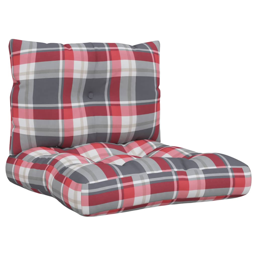 Cuscini da pallet Vidaxl 2 ST tessuto diamante rosso rosso