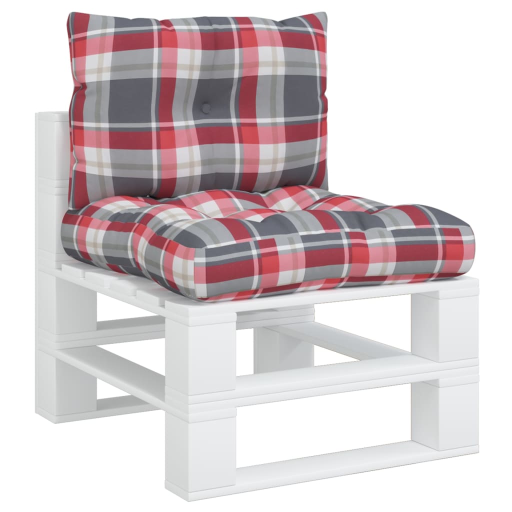 Cuscini da pallet Vidaxl 2 ST tessuto diamante rosso rosso