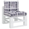 Cuscini da pallet Vidaxl 2 tessuto a pattern grigio