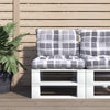 Cuscini da pallet Vidaxl 2 tessuto a pattern grigio