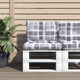 Cuscini da pallet Vidaxl 2 tessuto a pattern grigio