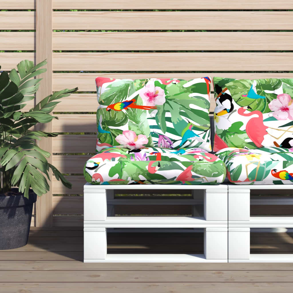 Vidaxl Pallet Cushions 2 St Oxford Fabric multilorato