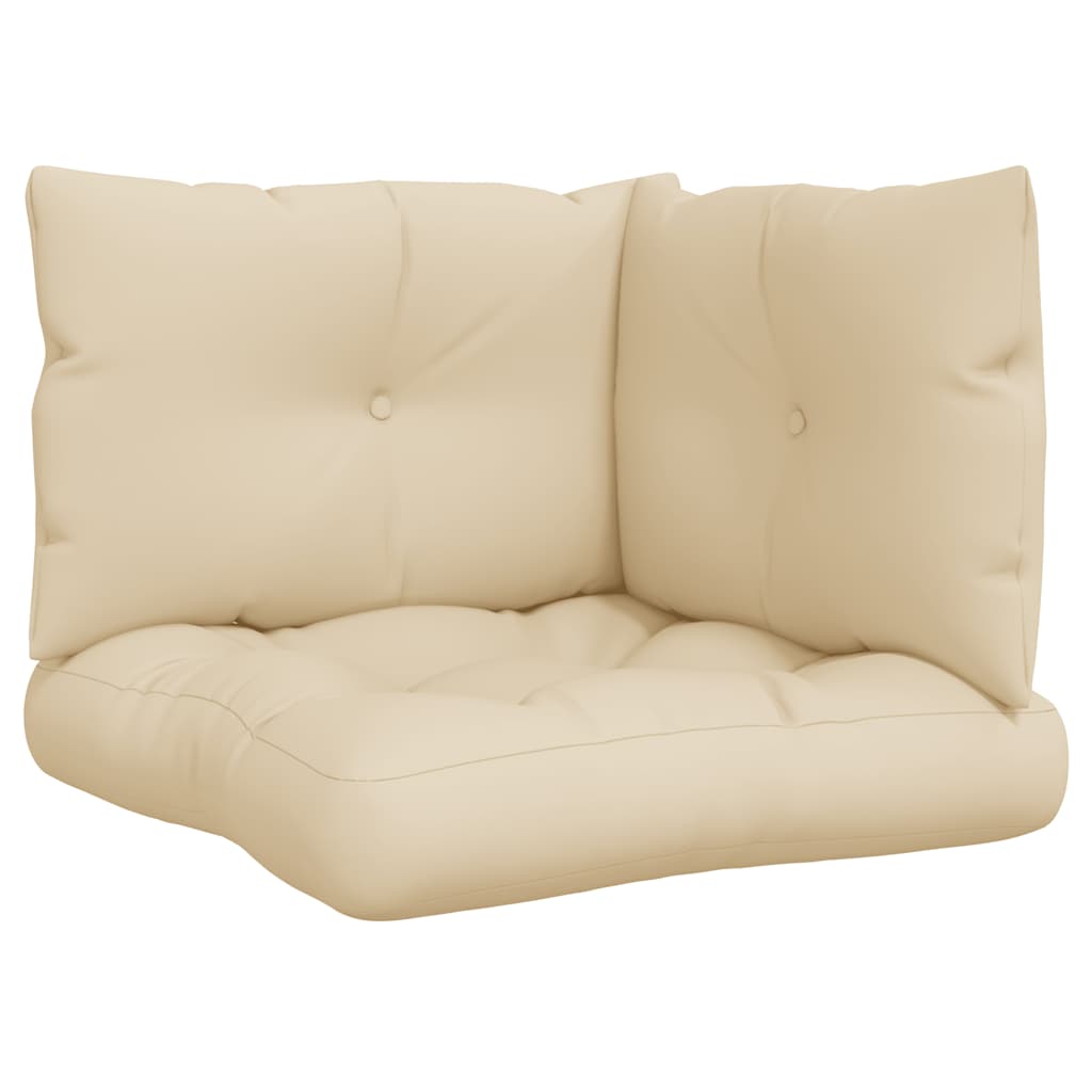 Cuscini per pallet VidaXL 3 pezzi in tessuto beige