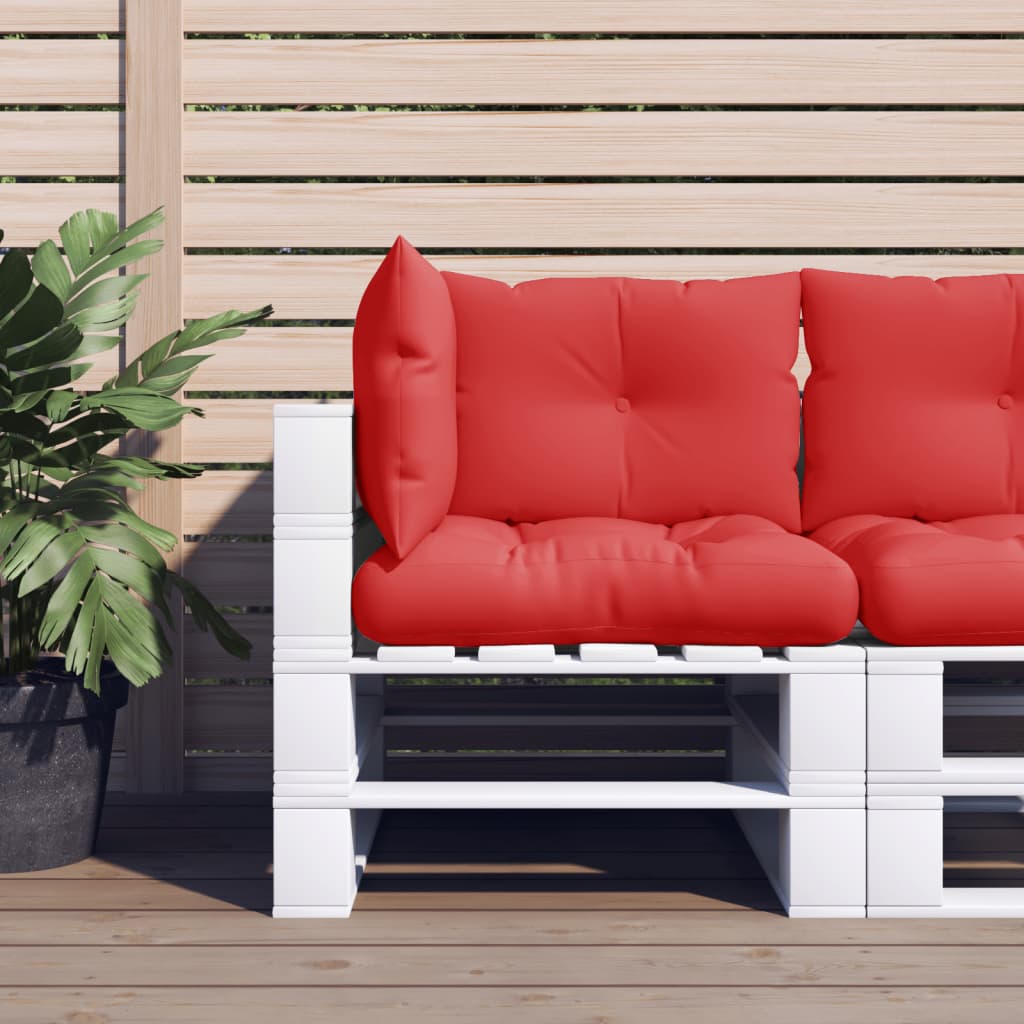 Cuscini da pallet Vidaxl 3 ST tessuto rosso