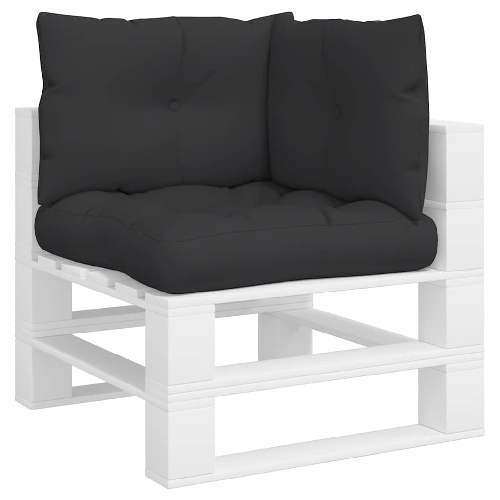 VidaXL cojines palet 3uds tela negro