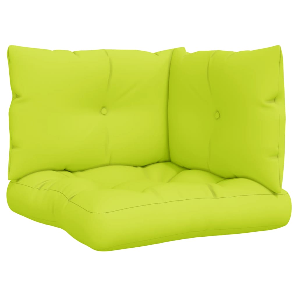 Cuscini da pallet Vidaxl 3 ST tessuto chiaro verde