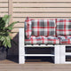 Cuscini da pallet Vidaxl 3 tessuto a pattern -tasso rosso
