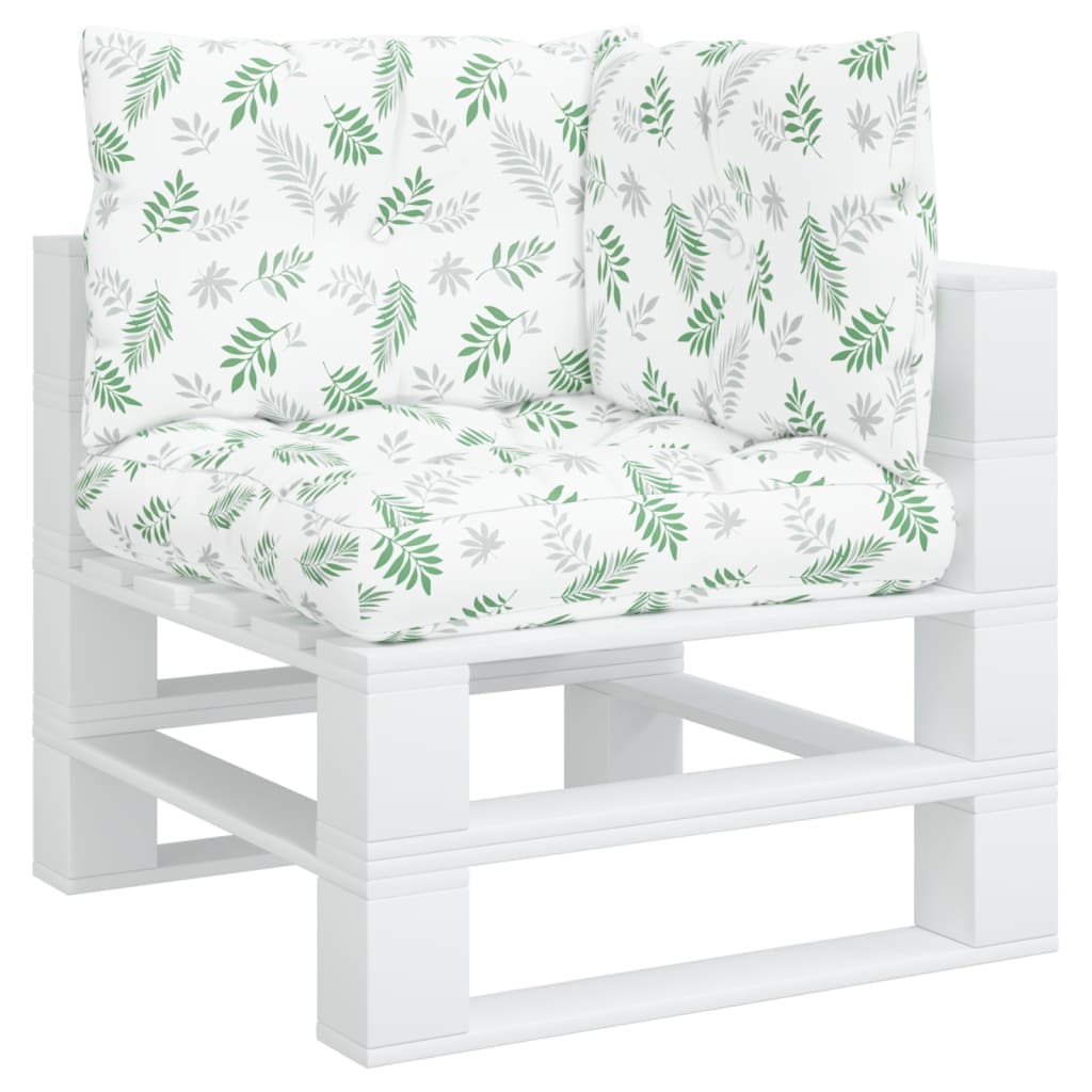 Cuscini di pallet Vidaxl 3 ST Modello fogliare Oxford tessuto