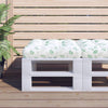 Vidaxl Pallet Cushion 60x61.5x10 cm Patrón de hojas Oxford Fabric