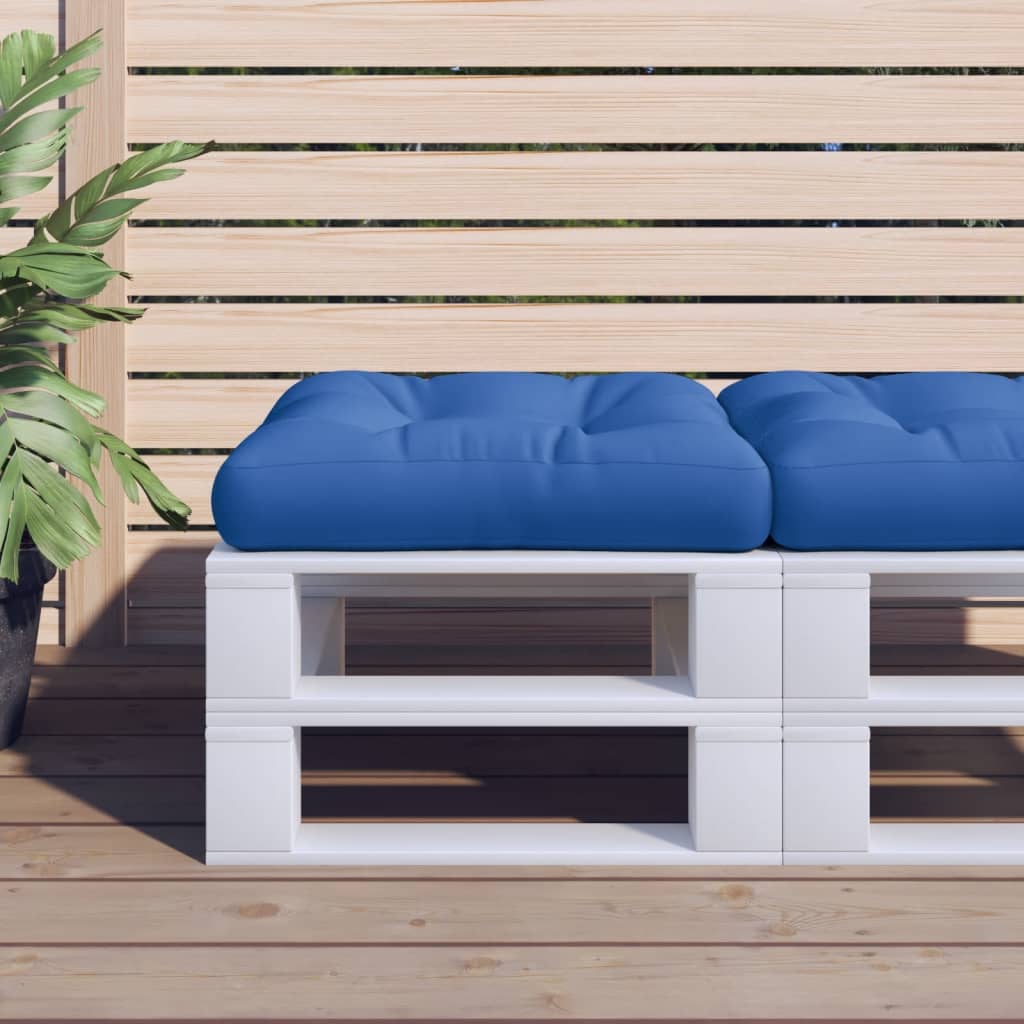 Cuscino per pallet VidaXL 58x58x10 cm tessuto blu