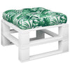 Vidaxl Pallet Cushion 58x58x10 CM CM Patrón de hoja de tela