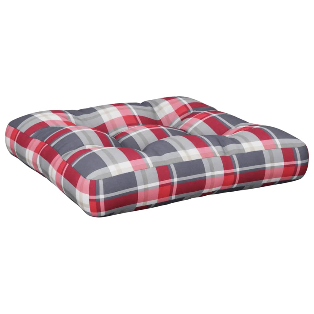 Cuscino di pallet Vidaxl 58x58x10 cm modello di controllo polvere di rosso