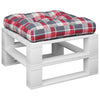 Cuscino di pallet Vidaxl 58x58x10 cm modello di controllo polvere di rosso
