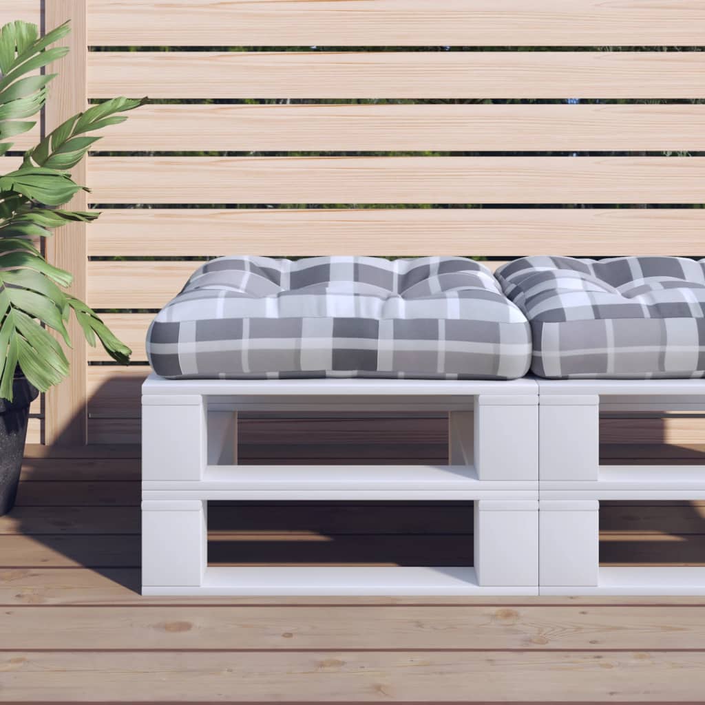 Cuscino Vidaxl pallet 58x58x10 cm Modello di controllo grigio