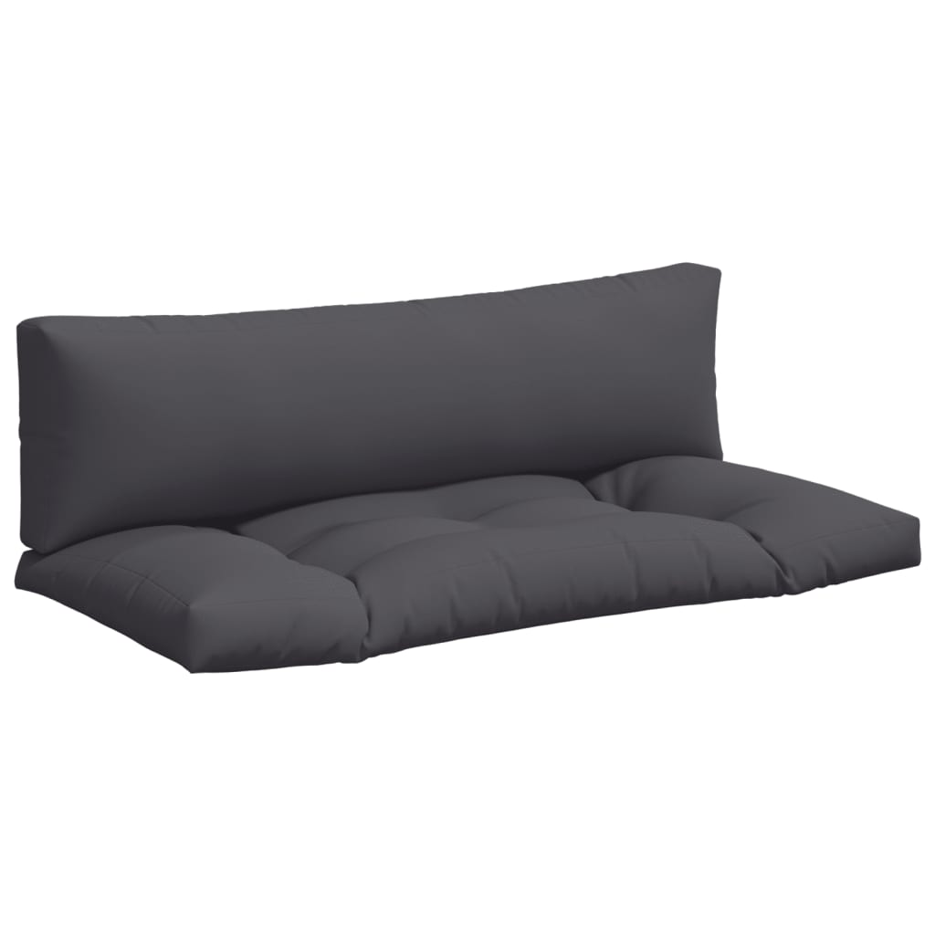 Cojines de palet Vidaxl 2 st tela antracita