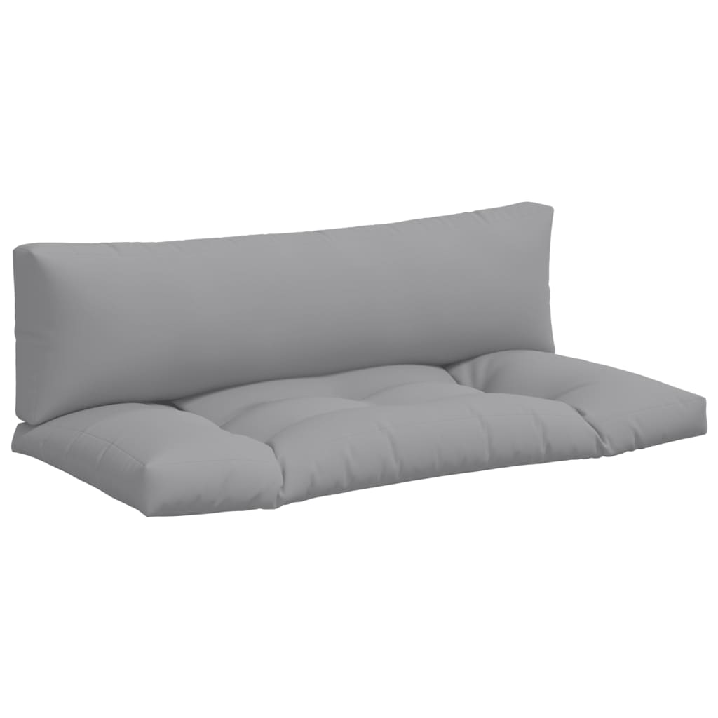 Cuscini da pallet Vidaxl 2 St tessuto grigio