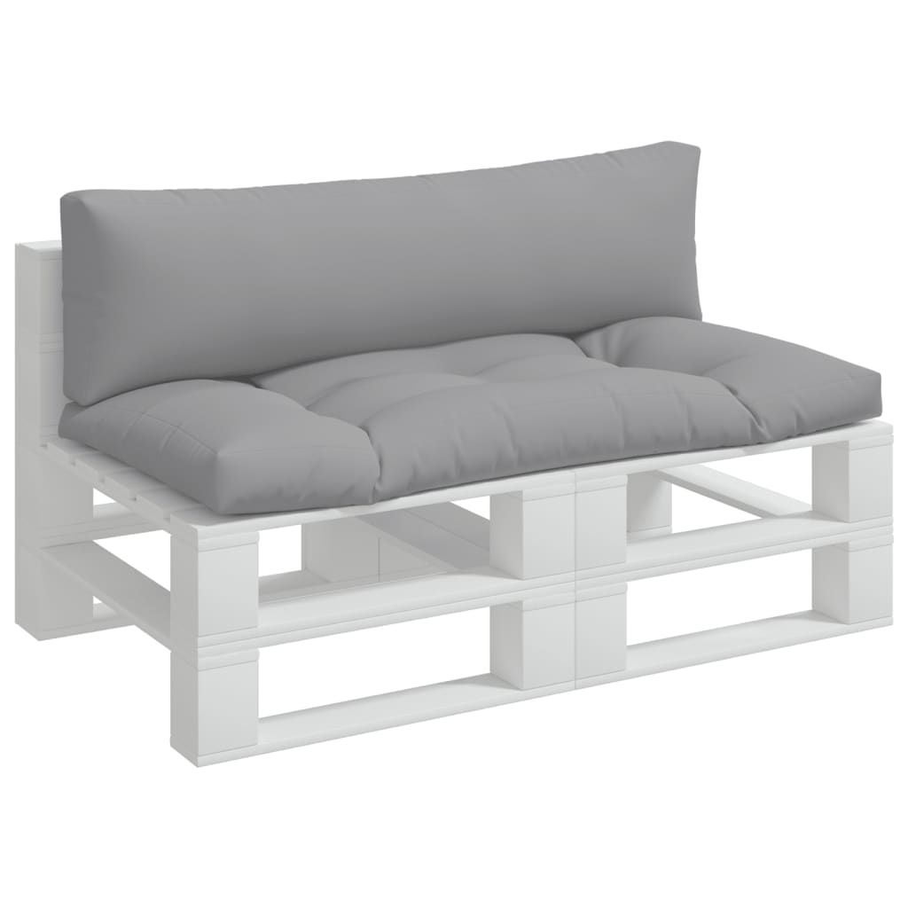 Cuscini da pallet Vidaxl 2 St tessuto grigio