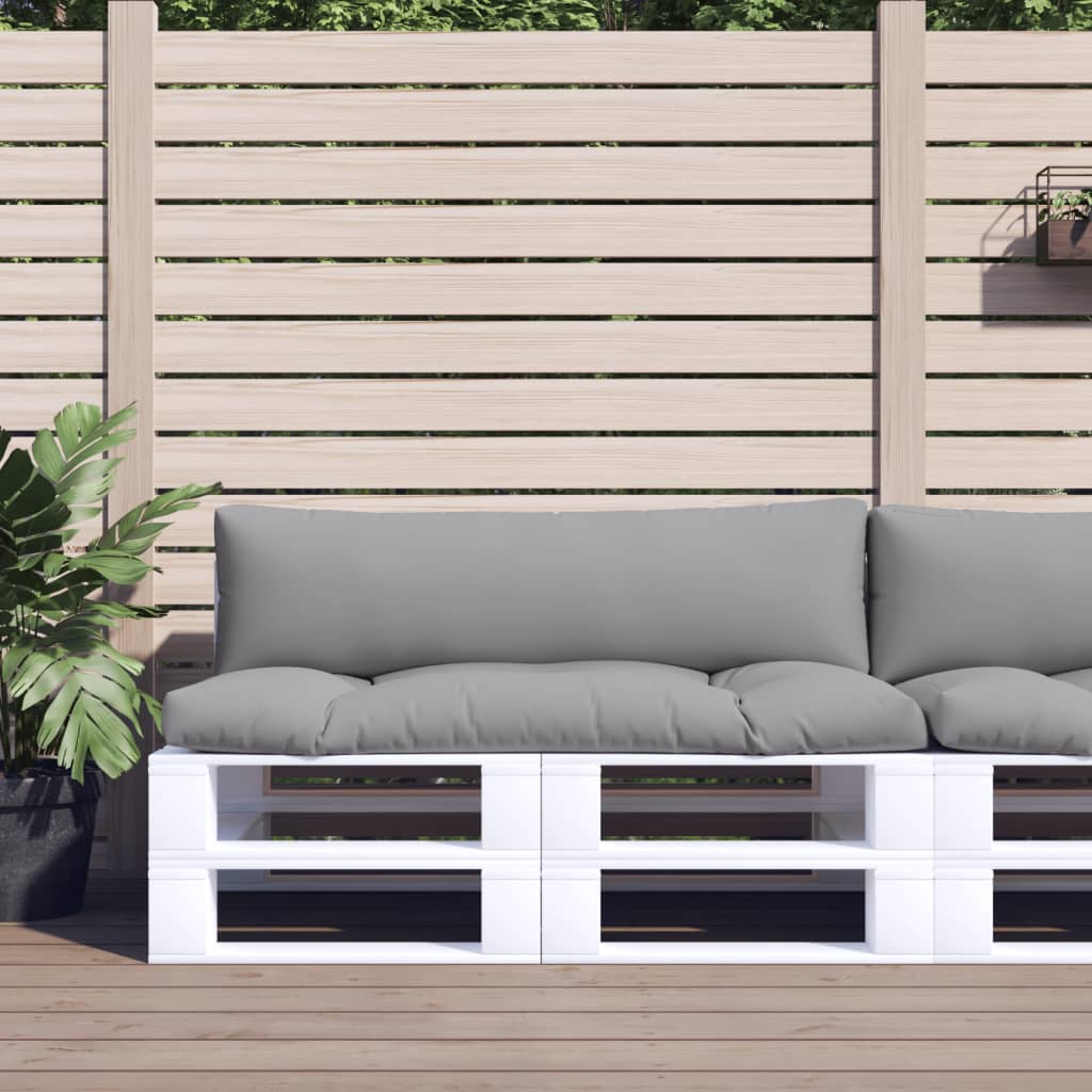Cuscini da pallet Vidaxl 2 St tessuto grigio