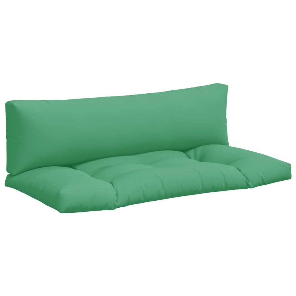 Vidaxl pallet cuscini 2 st tessuto verde