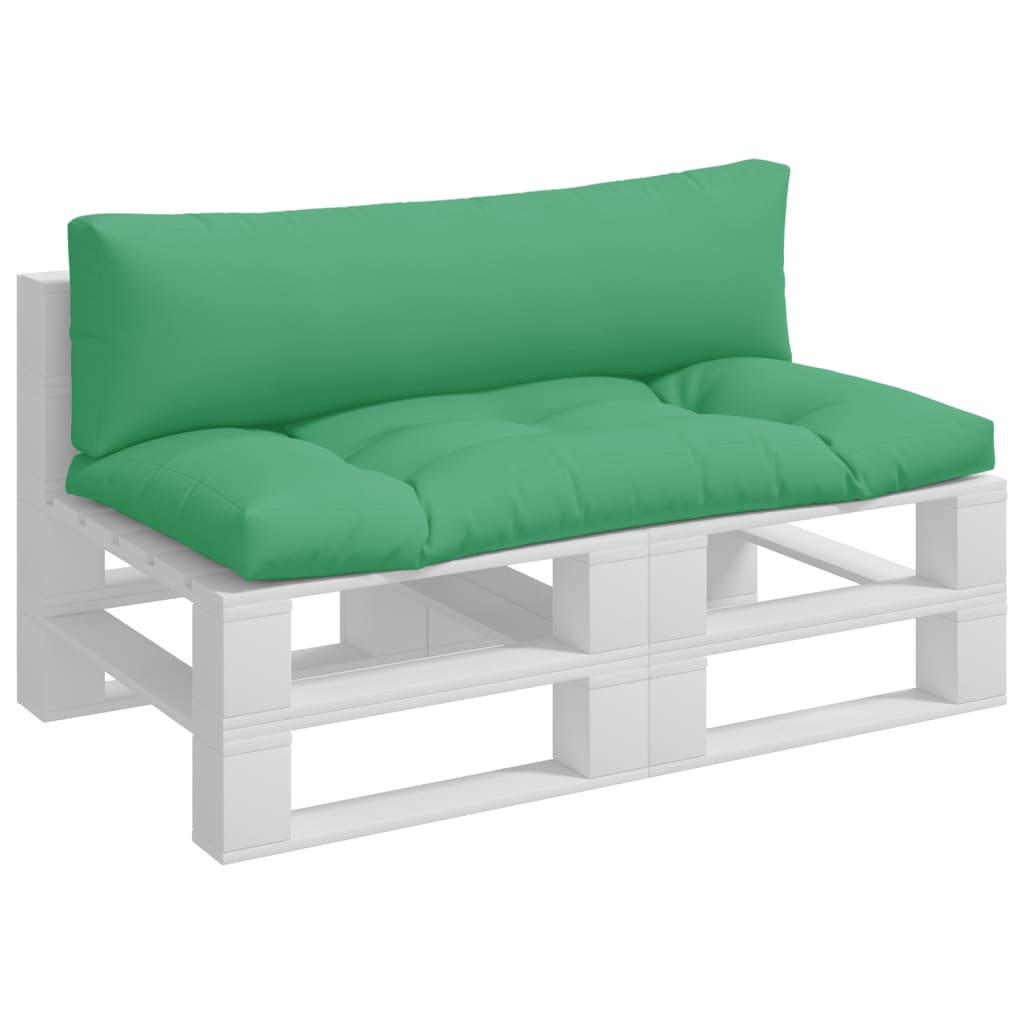 Vidaxl pallet cuscini 2 st tessuto verde