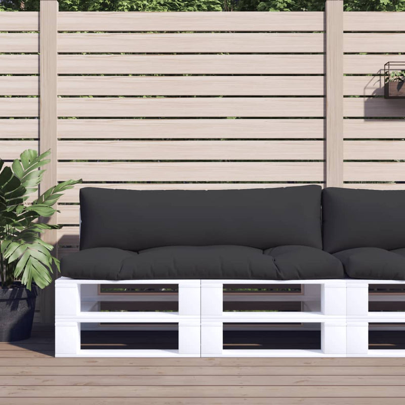 Vidaxl Pallet Cushions 2 St tessuto nero