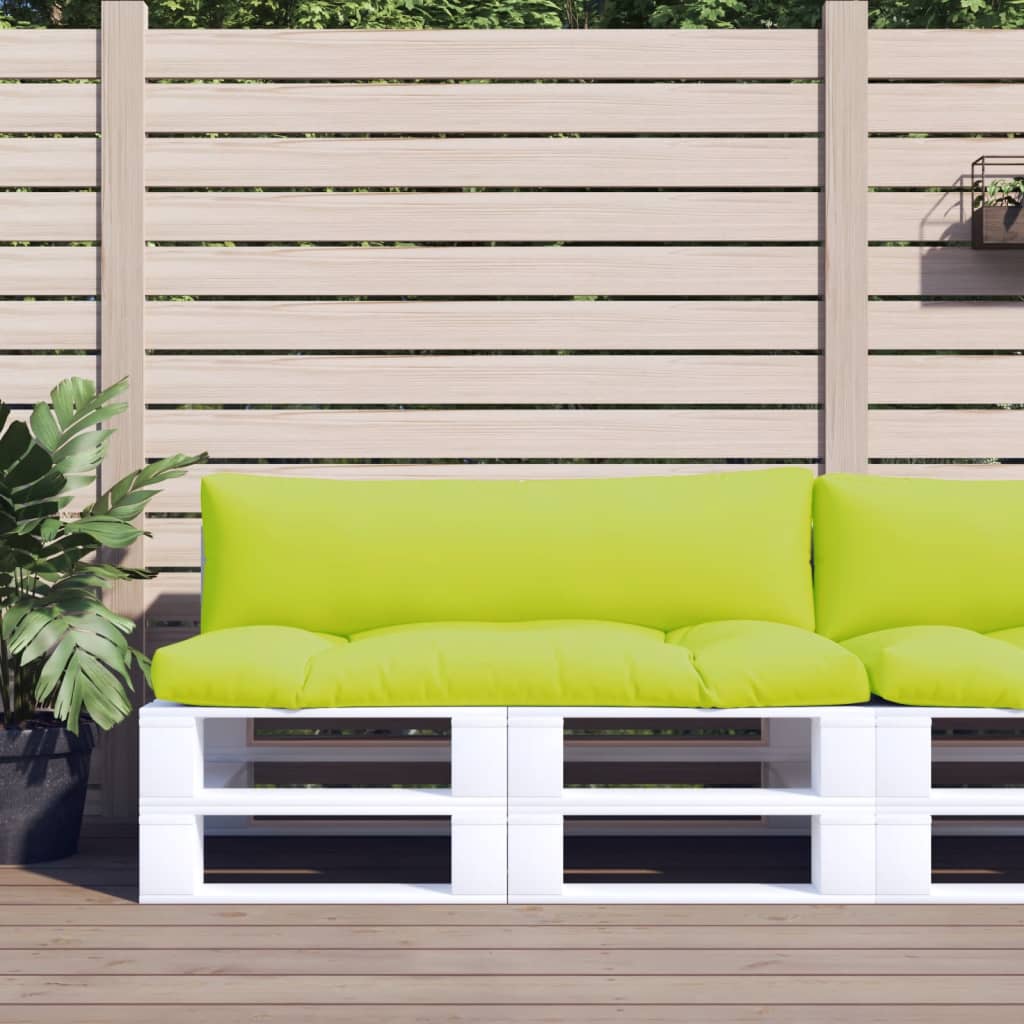Cuscini per pallet VidaXL 2 pezzi in tessuto verde brillante