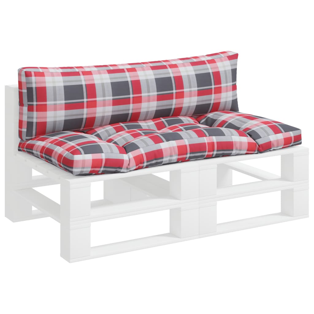 Cuscini da pallet Vidaxl 2 tessuto in pattern rosso rosso
