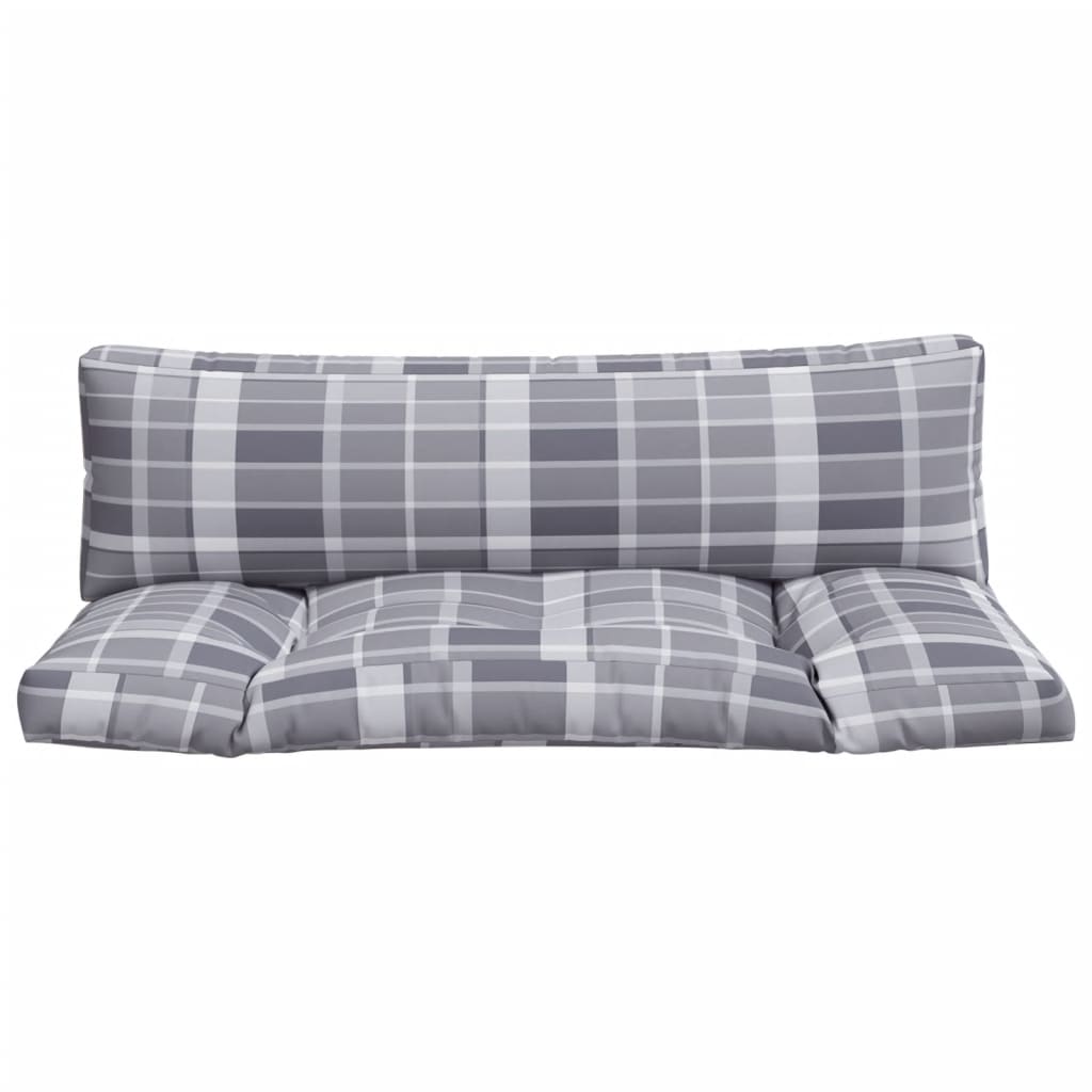 Cuscini da pallet Vidaxl 2 tessuto a pattern grigio