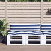 Vidaxl cojines de paleta 2 st rayado oxford tela blanco y azul
