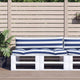 Vidaxl Pallet Cushions 2 St a strisce Oxford tessuto bianco e blu
