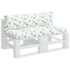 Vidaxl palletkussens 2 st bladpatroon oxford stof