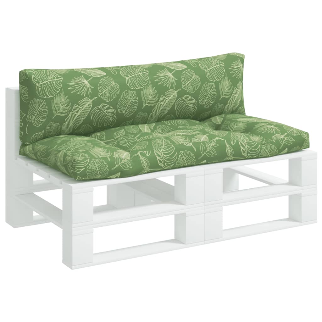 Vidaxl Pallet Cushions 2 ST fogliare Tessuto Oxford